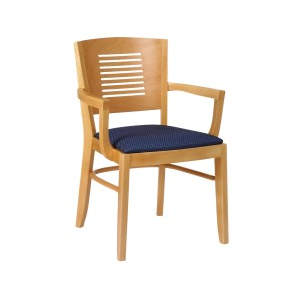 Joel Veneer UPH Wooden Seat Armchair 