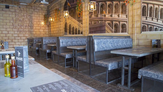 Romans Pizzeria & Bar, Glasgow - Straight Booths