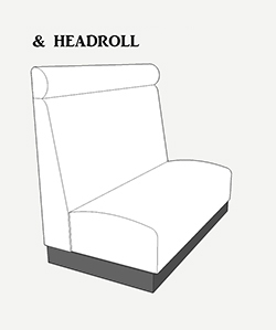 Booth Seating: Plain With Headroll Design