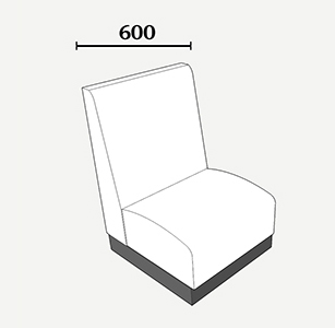 Seating length 600