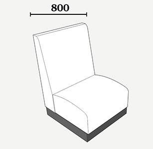 Seating length 800