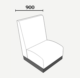 Seating length 900