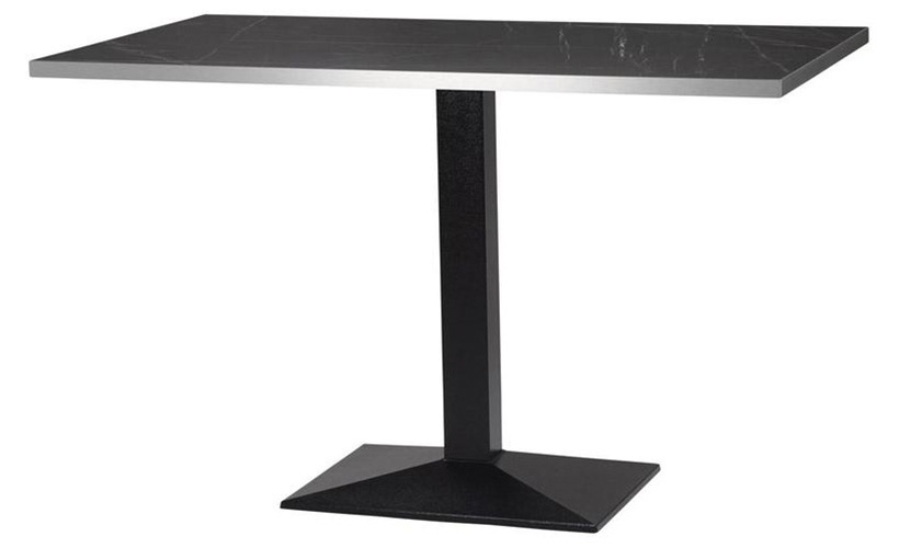 Black Pietra/Silver Edge (Rectangular) - Hudson Base