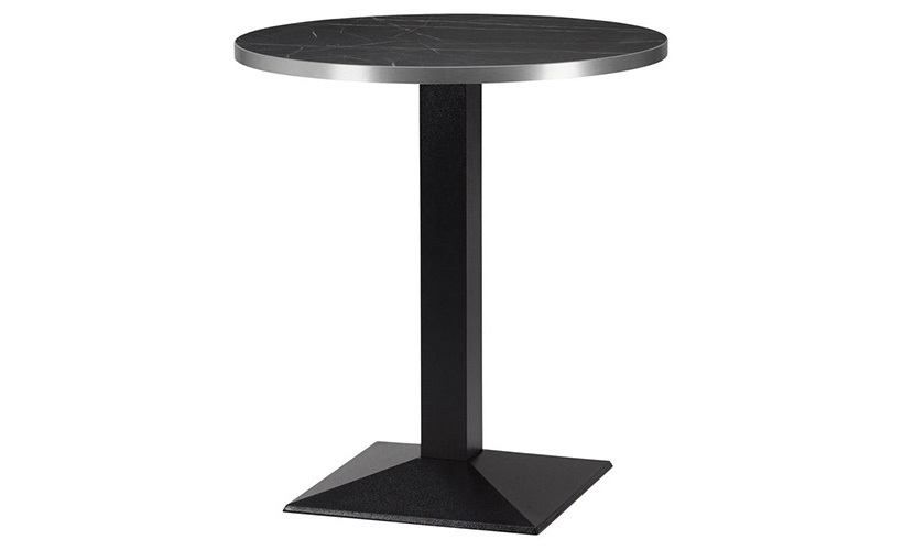 Black Pietra/Silver Edge (Round) - Hudson Base 