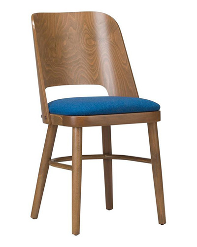 Alasia Side Chair - Veneer Back - Upholstered Seat 