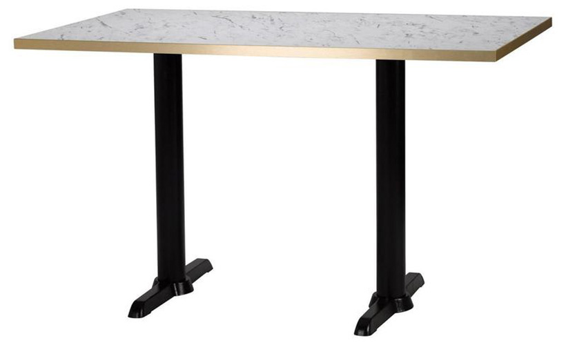 White Carrara/Gold Edge (Rectangular) - Atlas Base 