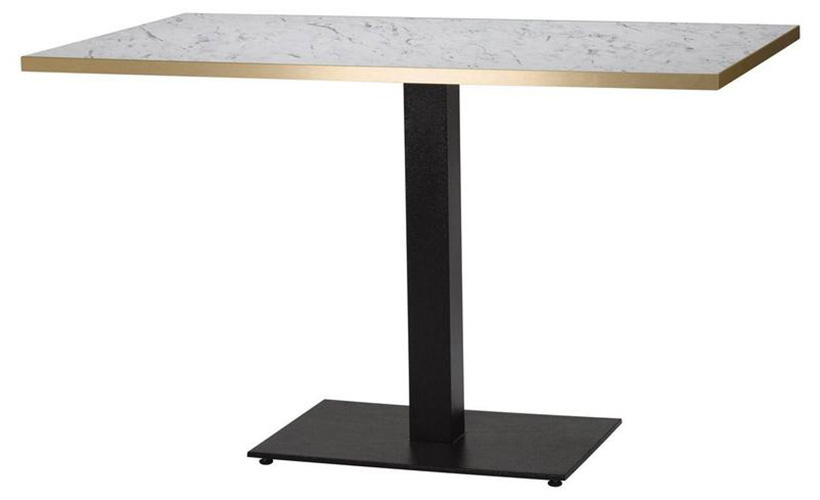White Carrara/Gold Edge (Rectangular) - Titan Base 