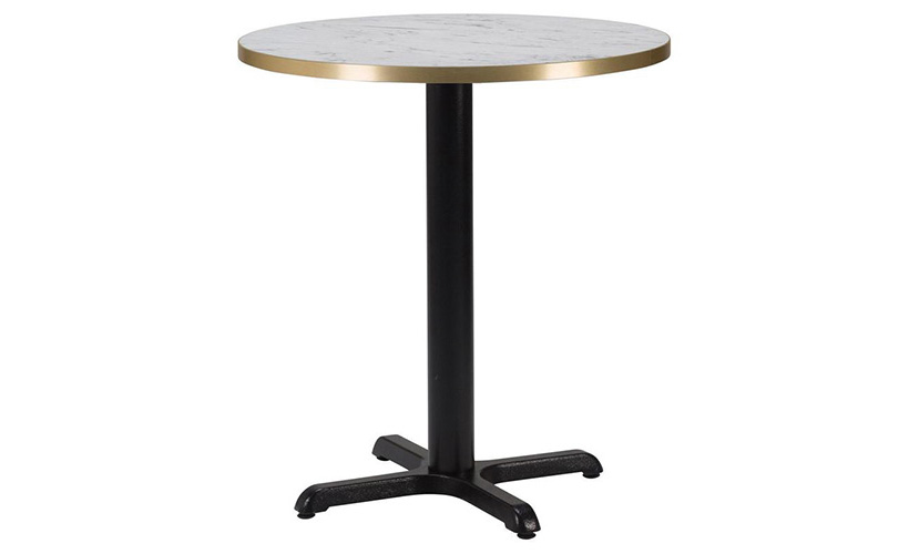 White Carrara/Gold Edge (Round) - Atlas Base 