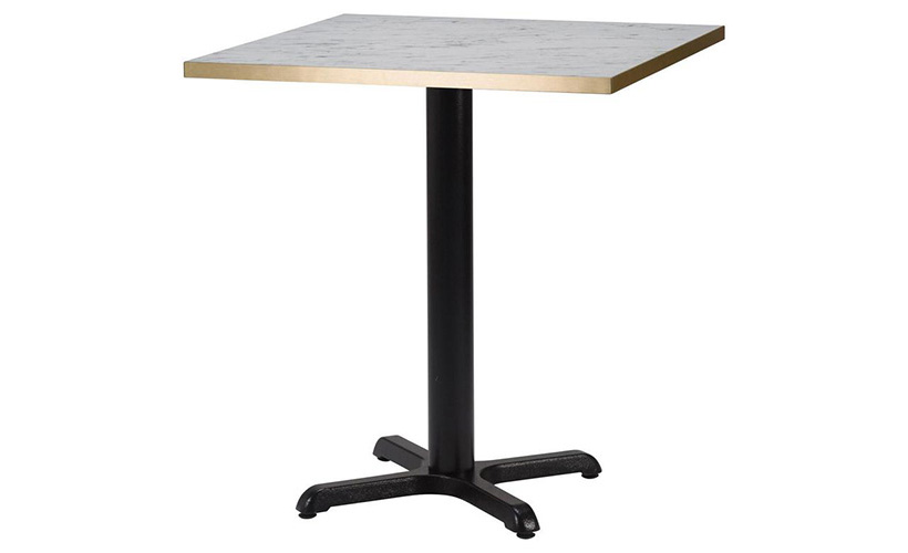White Carrara/Gold Edge (Square) - Atlas Base 