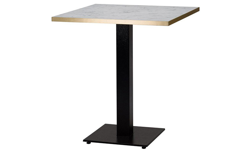 White Carrara/Gold Edge (Square) - Titan Base 